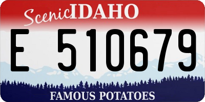 ID license plate E510679