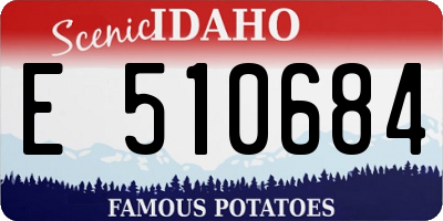 ID license plate E510684