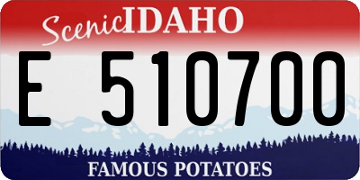 ID license plate E510700