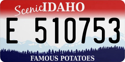 ID license plate E510753