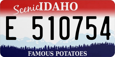 ID license plate E510754