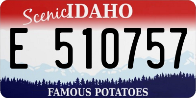 ID license plate E510757