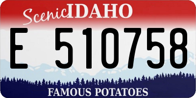 ID license plate E510758