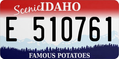 ID license plate E510761