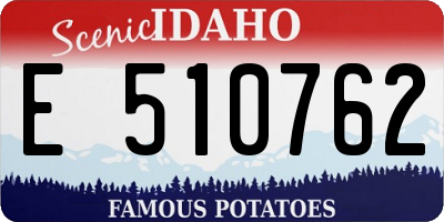 ID license plate E510762