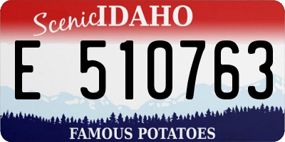ID license plate E510763