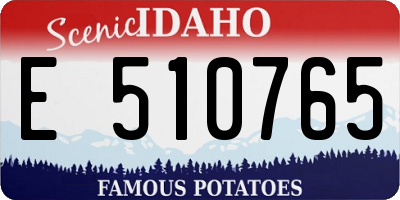 ID license plate E510765