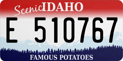 ID license plate E510767