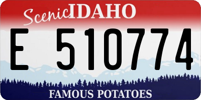 ID license plate E510774
