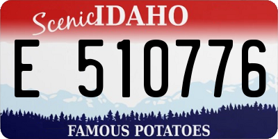 ID license plate E510776
