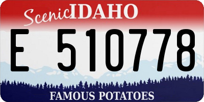 ID license plate E510778