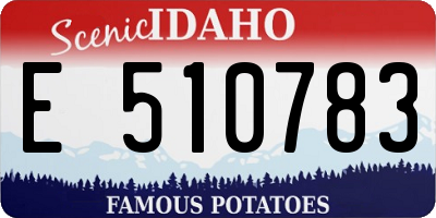 ID license plate E510783