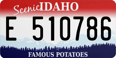 ID license plate E510786