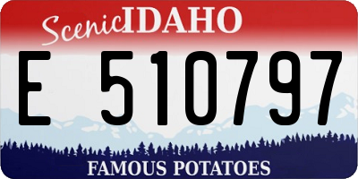 ID license plate E510797