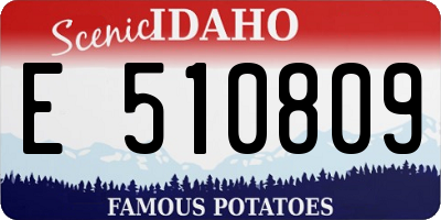 ID license plate E510809