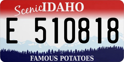 ID license plate E510818