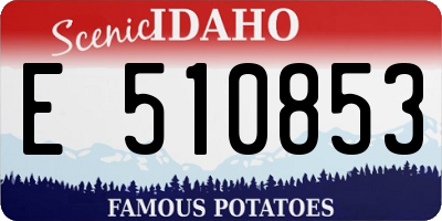 ID license plate E510853
