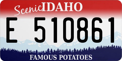 ID license plate E510861