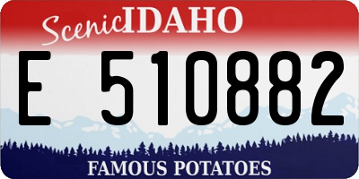 ID license plate E510882