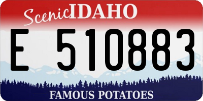 ID license plate E510883
