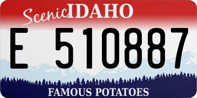 ID license plate E510887