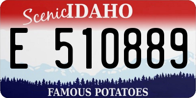 ID license plate E510889
