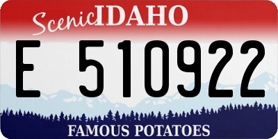 ID license plate E510922