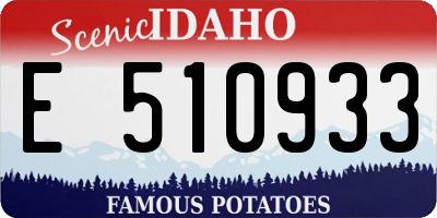 ID license plate E510933