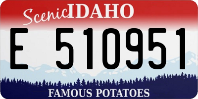 ID license plate E510951