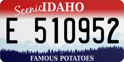 ID license plate E510952