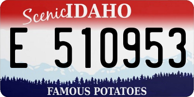 ID license plate E510953