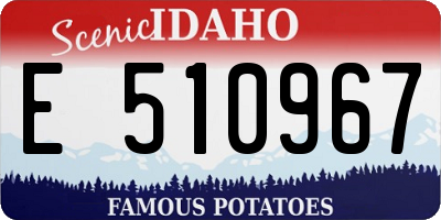 ID license plate E510967