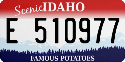 ID license plate E510977