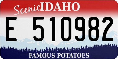 ID license plate E510982