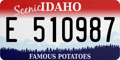 ID license plate E510987