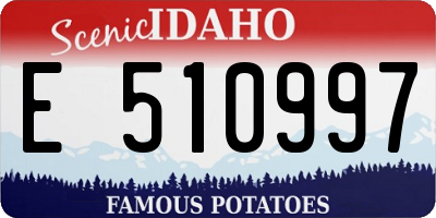 ID license plate E510997