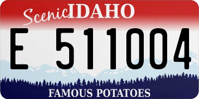 ID license plate E511004