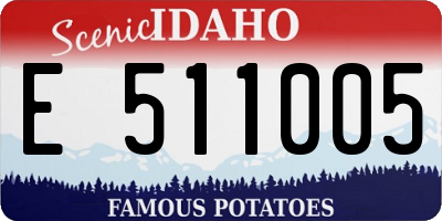 ID license plate E511005