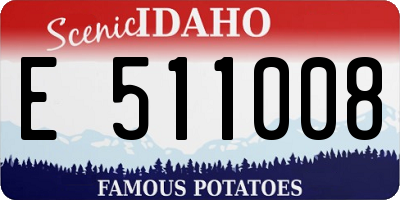ID license plate E511008