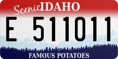 ID license plate E511011