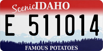 ID license plate E511014