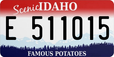 ID license plate E511015