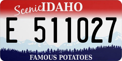 ID license plate E511027