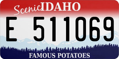 ID license plate E511069