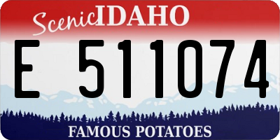 ID license plate E511074