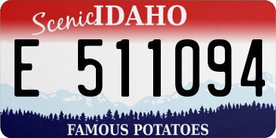 ID license plate E511094