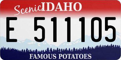 ID license plate E511105