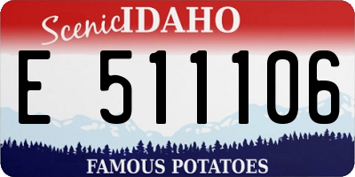 ID license plate E511106
