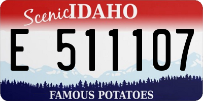 ID license plate E511107
