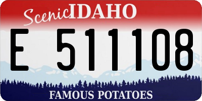 ID license plate E511108
